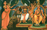 Goddess Kannagi in Pandya King's court